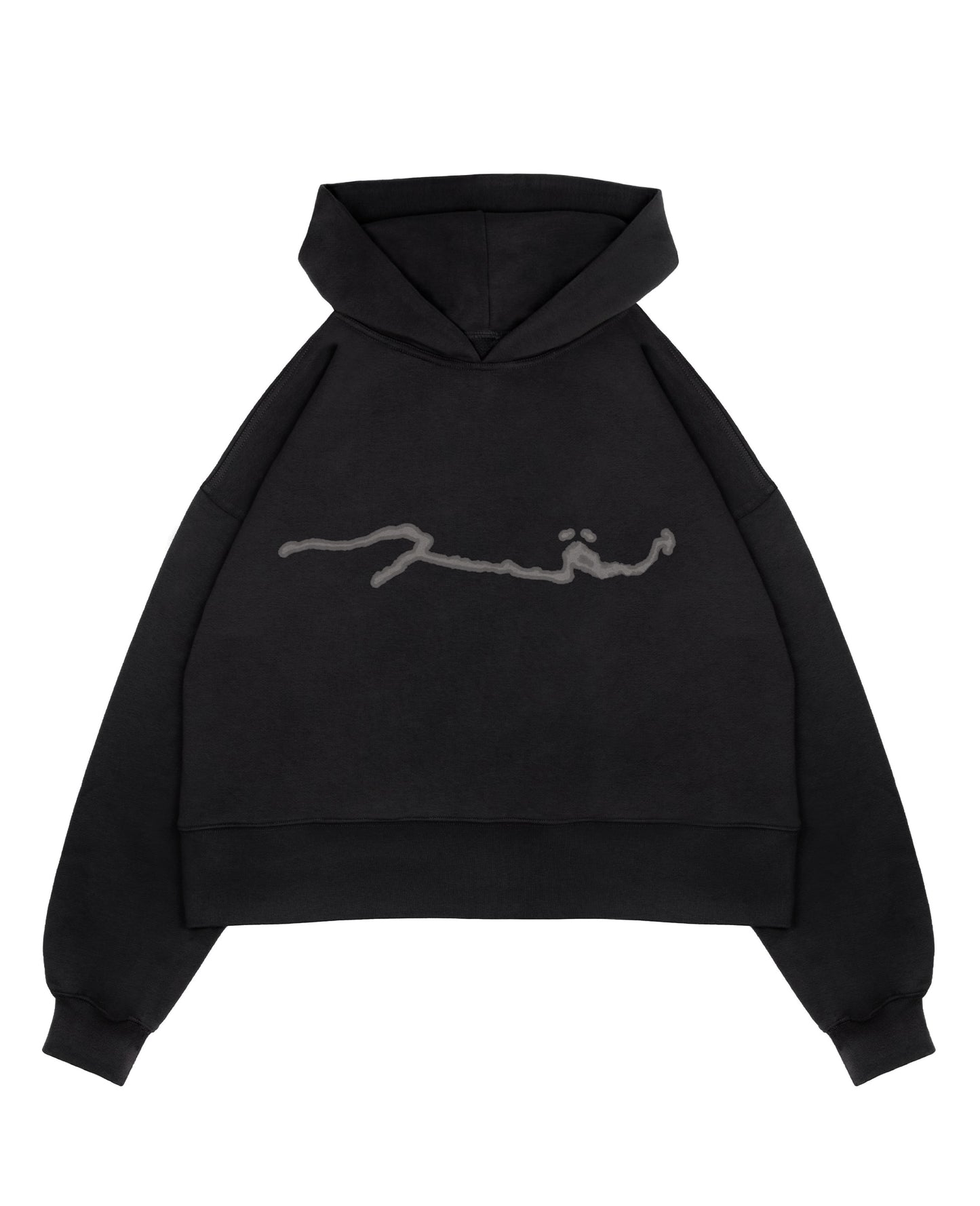 re signed hoodie - black